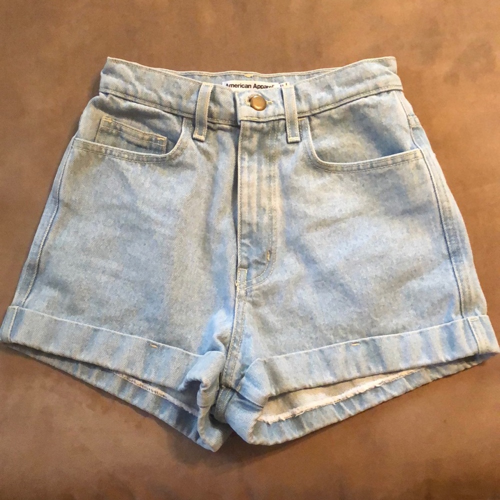 American Apparel Light Wash Shorts